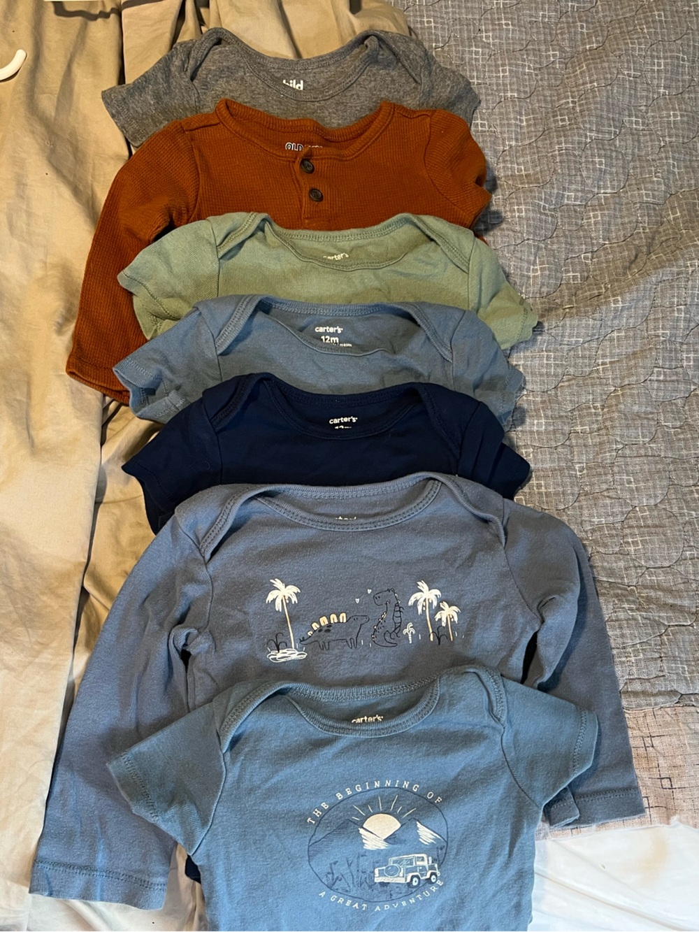 Carter's Short Sleeve Tees in Blue, Navy, Green, Rust, Gray